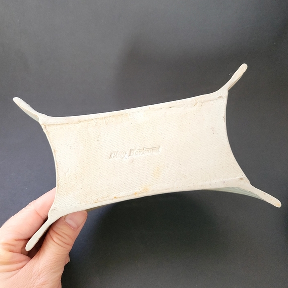 VTG Hand Painted Pottery Letter holder, Napkin Holder, Stationary Organizer - Picture 9 of 10